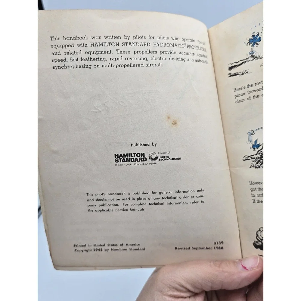 Hamilton Standard Prop to Pilot A Handbook for Pilots 1958 Original, Some Damage
